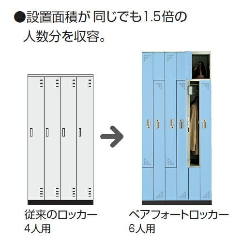 コクヨ ペアフォートロッカー 4人用ロッカー・扉W300mm シリンダー錠